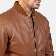 Bomia MA-1 جاكيت بومبر جلد رجالي – alternate product view 6
