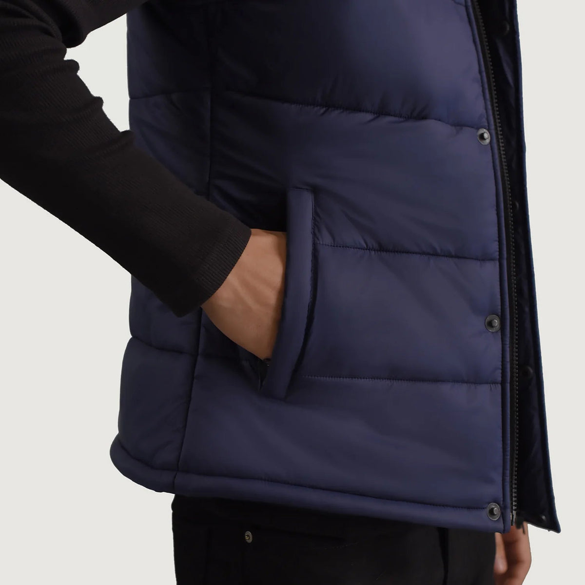 Interior View Showing Quilted Viscose Lining &amp; Dual Inside Utility Storage Pockets