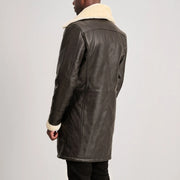 Charles معطف جلد بني Shearling معطف جلد رجالي – alternate product view 5