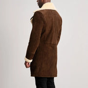 Charles معطف جلد بني Shearling معطف جلد رجالي – alternate product view 5