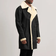 Charles معطف جلد بني Shearling معطف جلد رجالي – alternate product view 2