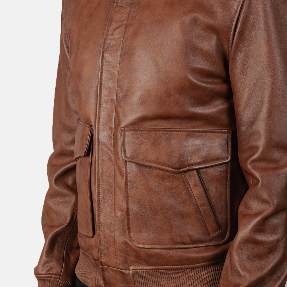 Coffmen جاكيت بومبر جلد رجالي – alternate product view 6