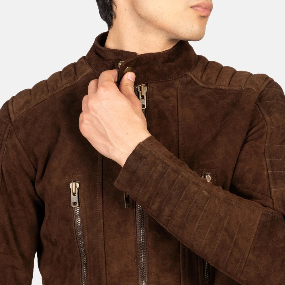 Damian جاكيت بايكر جلد رجالي – alternate product view 6