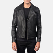 
Danny Quilted Brown Leather Biker Jacket in Distressed Brown Goatskin Leather - عرض أمامي وقَصّة مفصلة أنيقة | شراء أونلاين عبر المتجر الرسمي