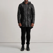 
Delvin Tan Leather Parka - عرض جانبي يوضح قَصّة الأكمام المريحة