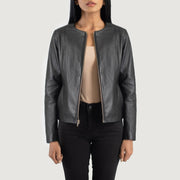 Elixir Collarless جاكيت جلد نسائي – alternate product view 1