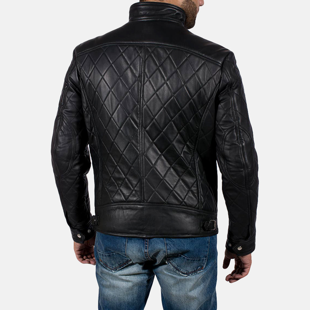 Authentic Sheepskin Leather with Semi-Aniline Finish Grain Texture &amp; Heavy-Duty Seam Stitching Detail