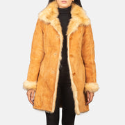 
Erica Beige Leather Coat in Distressed Beige Goatskin Suede - عرض أمامي وقَصّة مفصلة أنيقة | شراء أونلاين عبر المتجر الرسمي