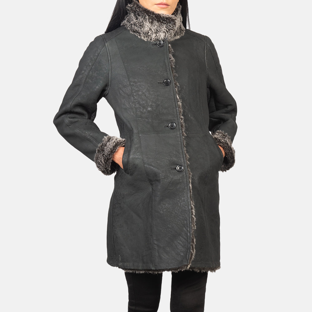 
Erica Shearling معطف جلد فاخر نسائي – alternate product view 6