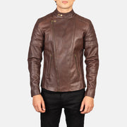 
Faisor Mocha جاكيت بايكر جلد طبيعي رجالي – alternate product view 5