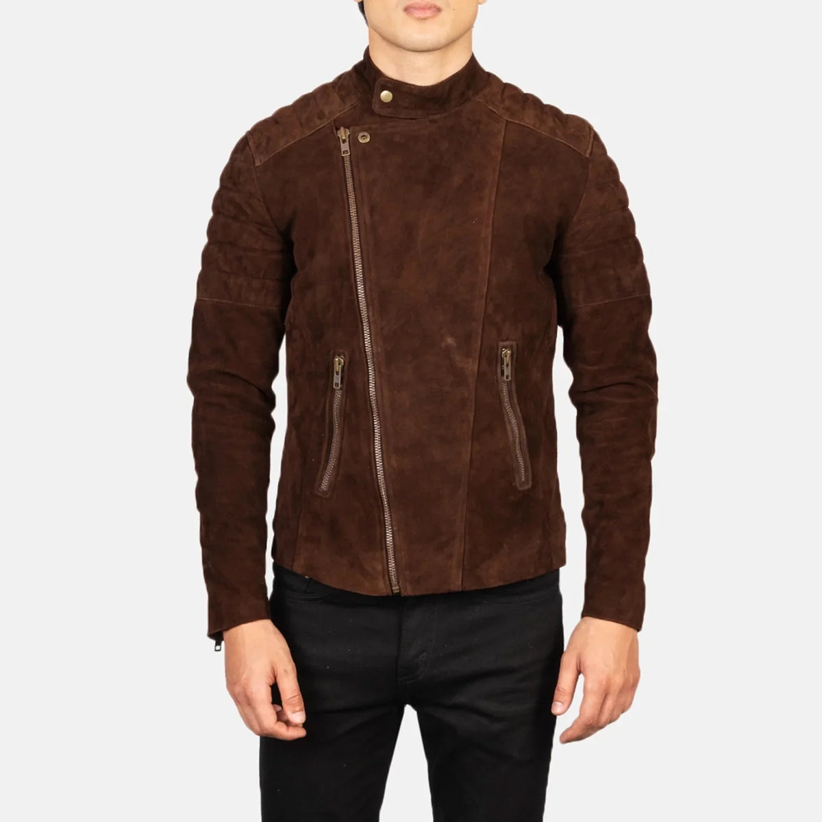 
Faisor Mocha جاكيت بايكر جلد طبيعي رجالي – alternate product view 4
