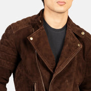 
Faisor Mocha جاكيت بايكر جلد طبيعي رجالي – alternate product view 6