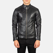 
تفاصيل مقربة of Band Collar & Zipper Hardware on Fernando Quilted Brown Suede Biker Jacket