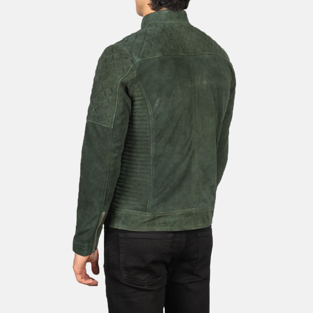 
Fernando مبطن ومحاك جاكيت بايكر جلد طبيعي رجالي – alternate product view 5