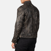 
Authentic Goatskin Leather with Rub-off Finish Grain Texture & Heavy-Duty Seam Stitching Detail
