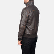 Authentic Goatskin Leather with Rub-off Finish Grain Texture &amp; Heavy-Duty Seam Stitching Detail