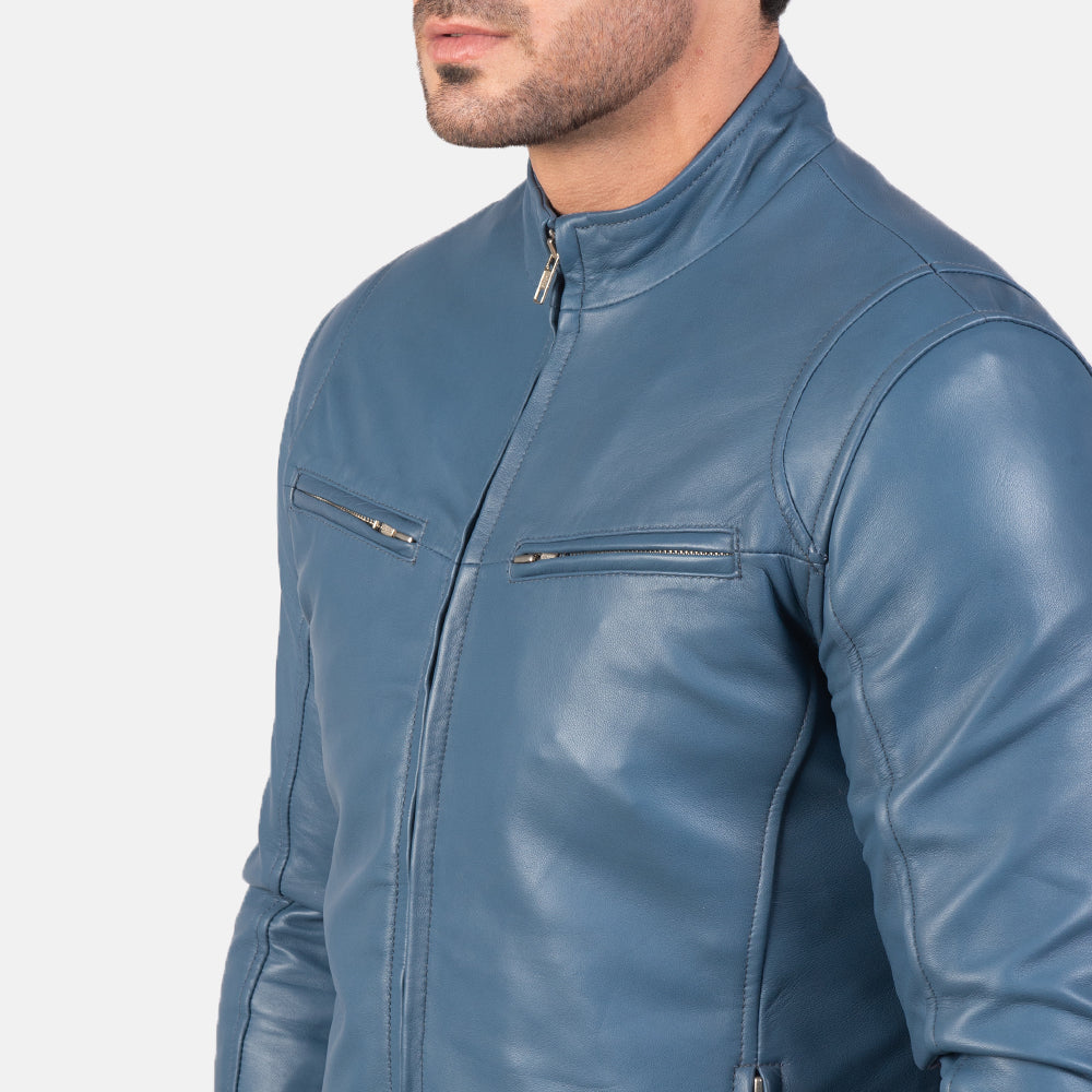Ionic جاكيت بايكر جلد رجالي – alternate product view 6