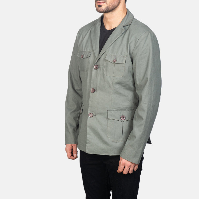 Kajetan Grey Safari جاكيت جلد رجالي