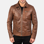 Lavendard جاكيت بايكر جلد رجالي – alternate product view 3