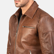 Lavendard جاكيت بايكر جلد رجالي – alternate product view 5