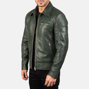 Lavendard جاكيت بايكر جلد رجالي – alternate product view 2