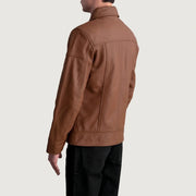 Lavendard جاكيت بايكر جلد رجالي – alternate product view 6