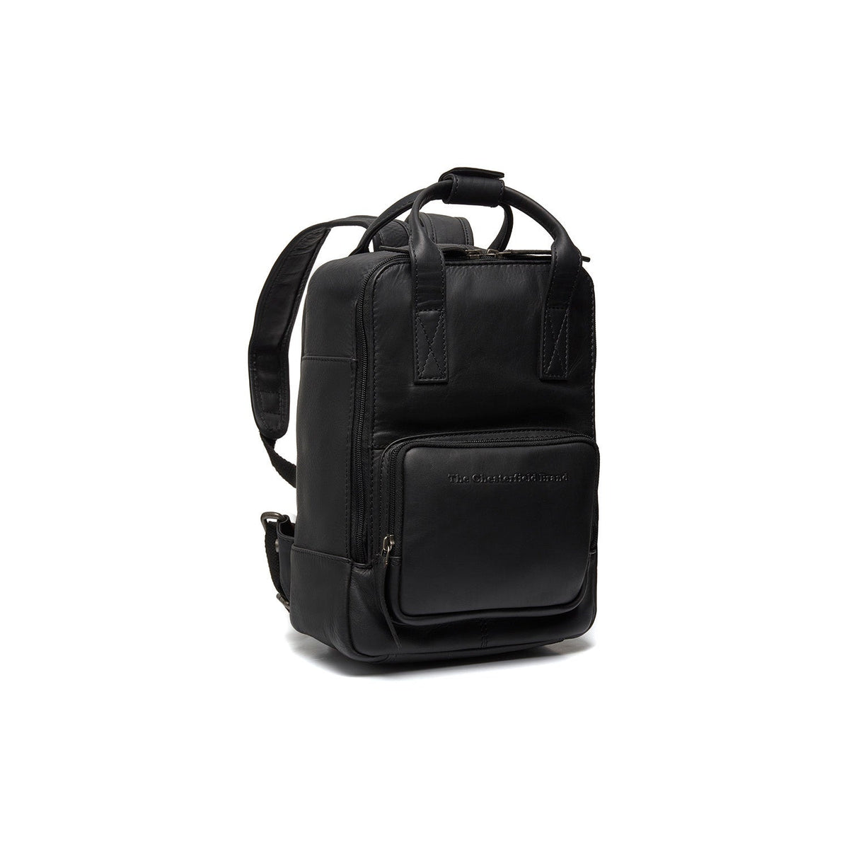 Bellary Full-Grain Leather Backpack نسائي in Classic 100% Full-Grain Leather - Full Exterior Front Profile View | Buy Online