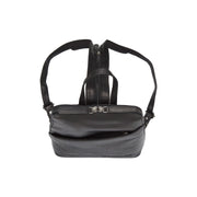 Solid Antique Brass Hardware &amp; Heavy-Duty Dual Zipper Detail on Claire Full-Grain Leather Backpack نسائي