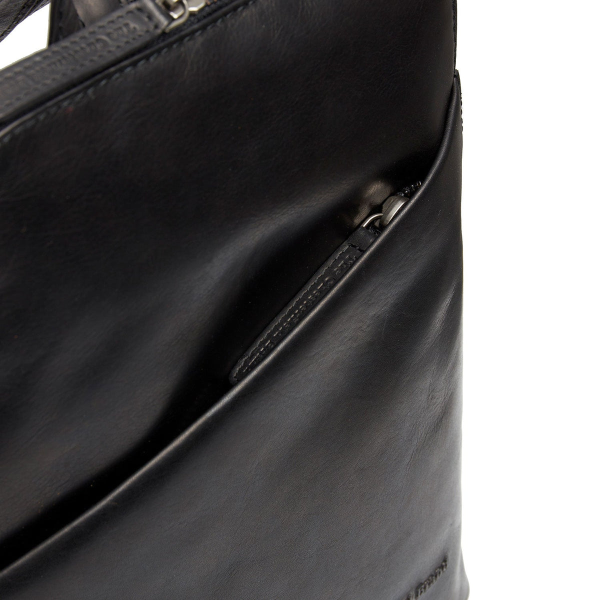 Classic 100% Full-Grain leather Backpack - Rear Perspective Showing Reinforced Leather Straps &amp; Stitching