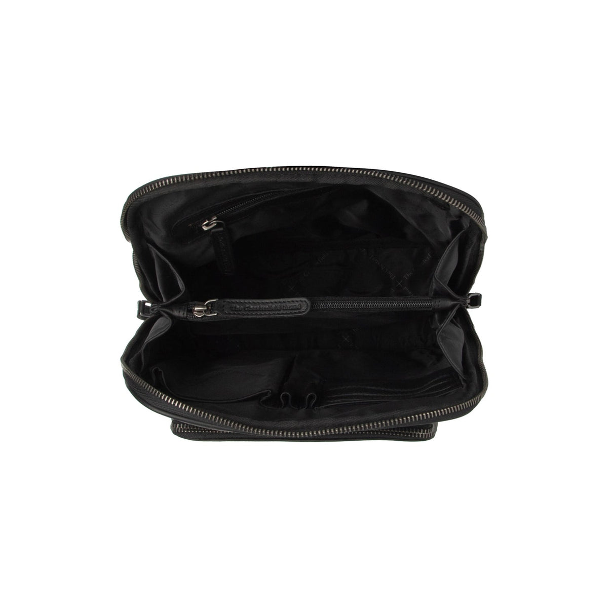 Solid Antique Brass Hardware &amp; Heavy-Duty Dual Zipper Detail on Floran Full-Grain Leather Backpack نسائي