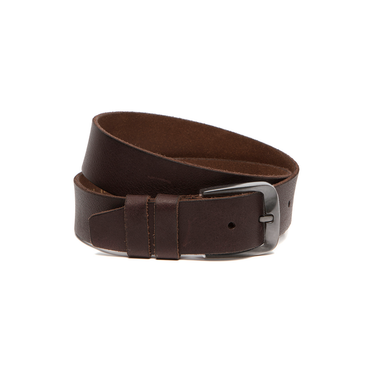 Solid Antique Brass Hardware &amp; Heavy-Duty Dual Zipper Detail on Copper Full-Grain Leather Belt رجالي