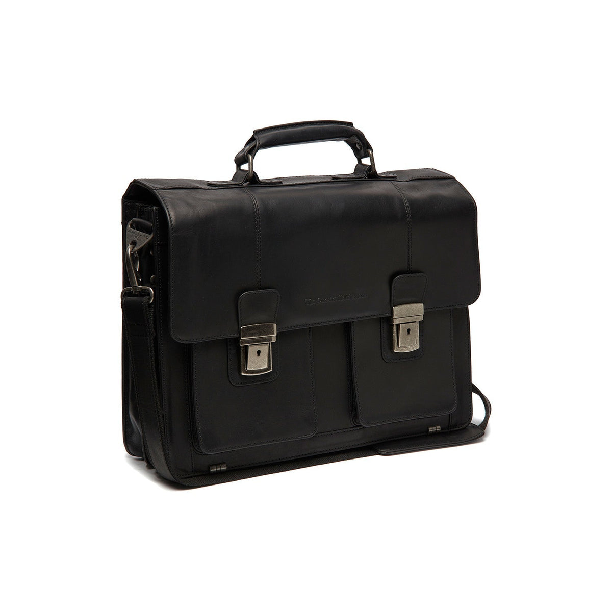 Springfield Full-Grain Leather Briefcase نسائي in Classic 100% Full-Grain Leather - Full Exterior Front Profile View | Buy Online