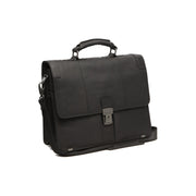 Stuttgart Full-Grain Leather Briefcase نسائي in Classic 100% Full-Grain Leather - Full Exterior Front Profile View | Buy Online