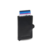 Albury Full-Grain Leather Card Holder نسائي in Classic 100% Full-Grain Leather - Full Exterior Front Profile View | Buy Online