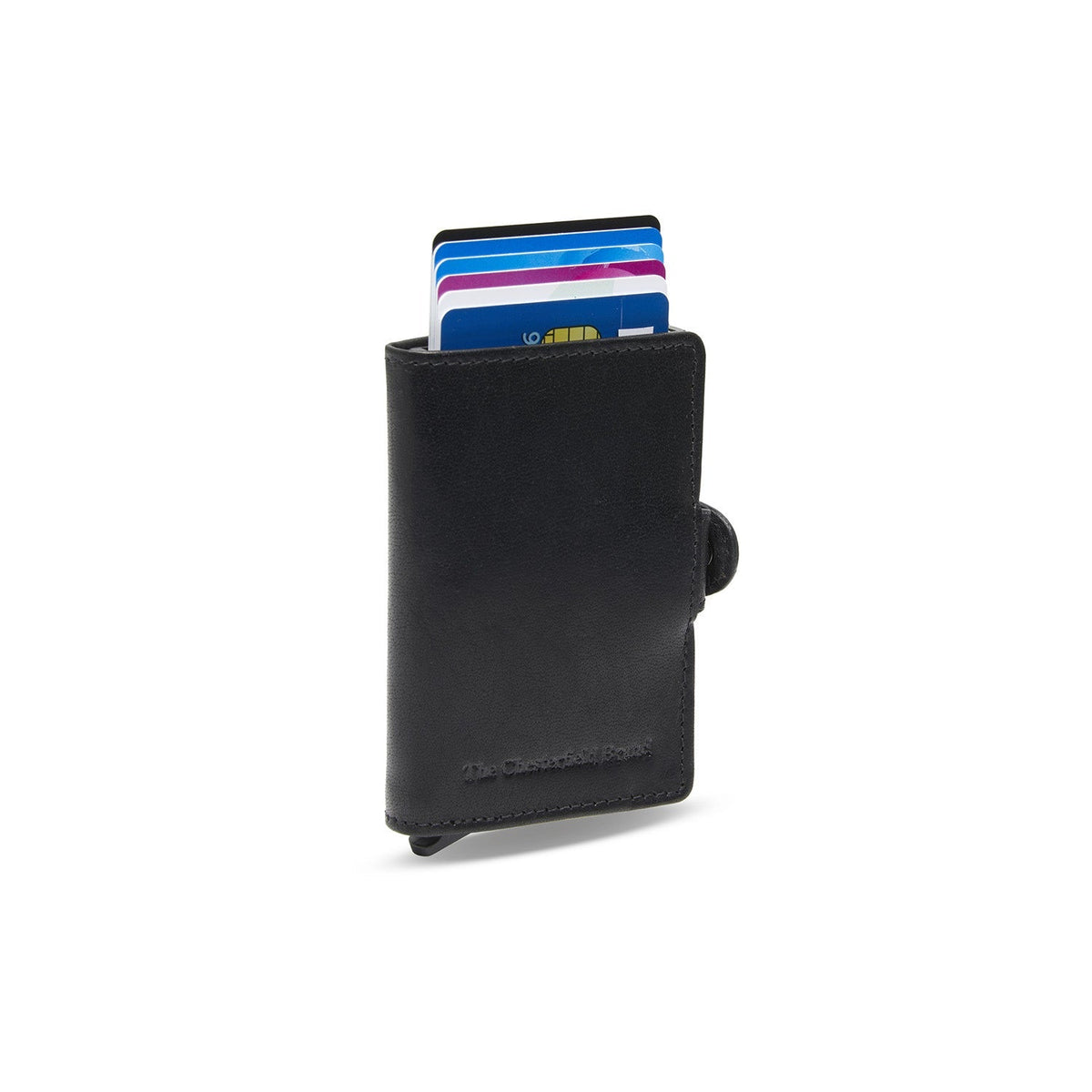 Baldwin Full-Grain Leather Card Holder نسائي in Classic 100% Full-Grain Leather - Full Exterior Front Profile View | Buy Online