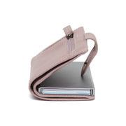 Solid Antique Brass Hardware &amp; Heavy-Duty Dual Zipper Detail on Kaunas Full-Grain Leather Card Holder نسائي