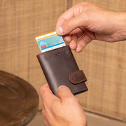 Leicester Full-Grain Leather Card Holder نسائي – alternate product view 2