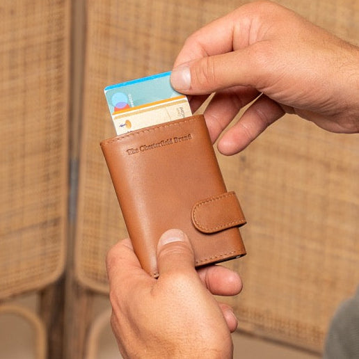 Leicester Full-Grain Leather Card Holder نسائي – alternate product view 2