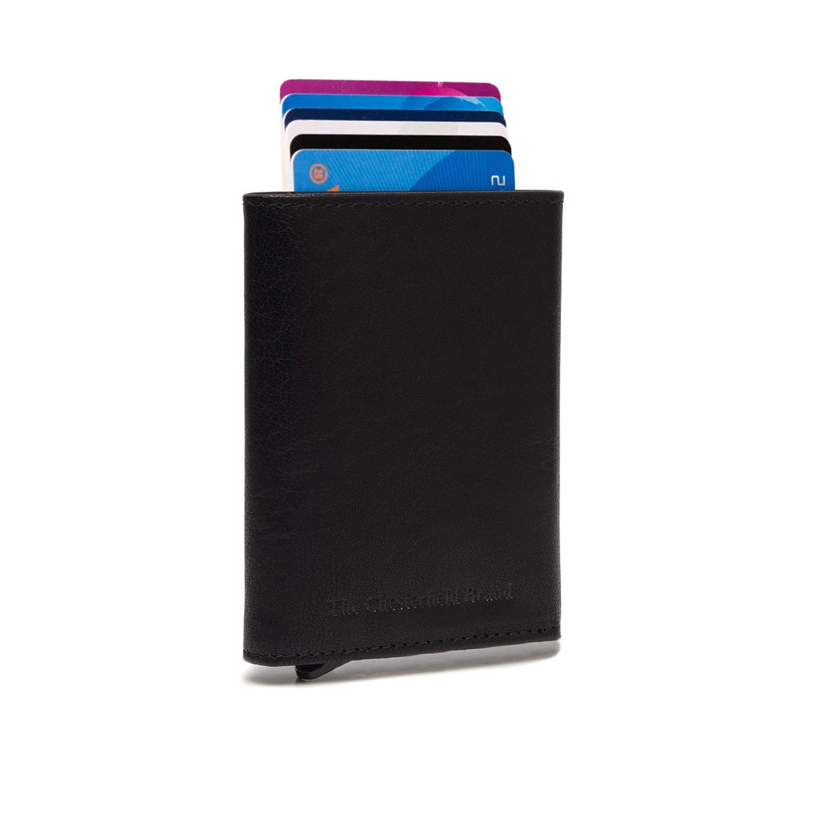 Paris Full-Grain Leather Card Holder نسائي in Classic 100% Full-Grain Leather - Full Exterior Front Profile View | Buy Online