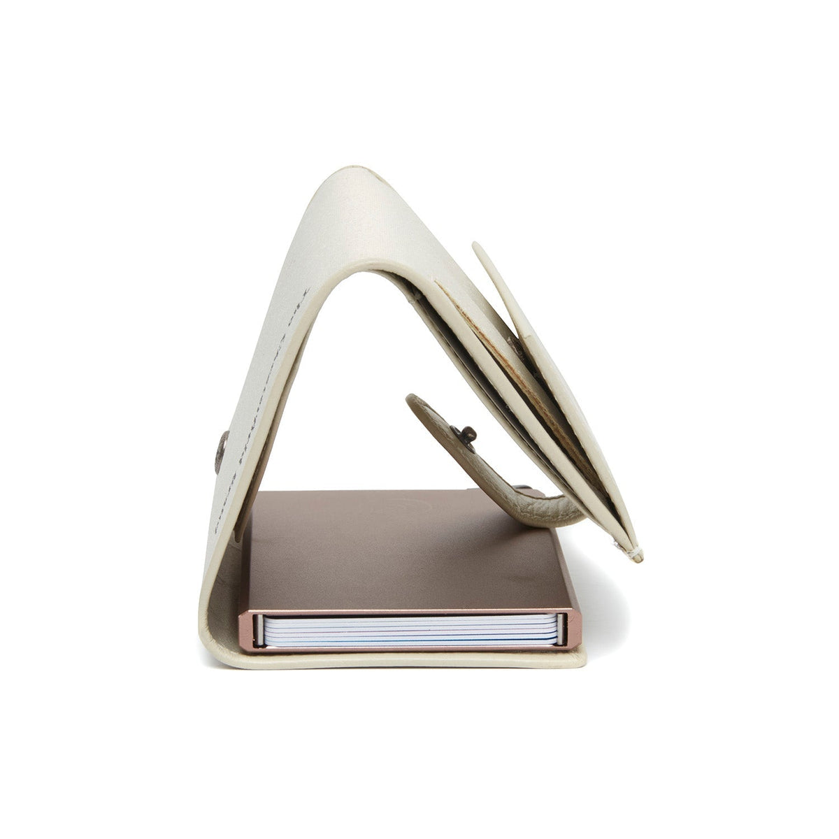 Solid Antique Brass Hardware &amp; Heavy-Duty Dual Zipper Detail on Sabana Full-Grain Leather Card Holder نسائي