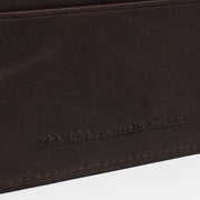 Brown Leather Card Wallet نسائي, detail view 1