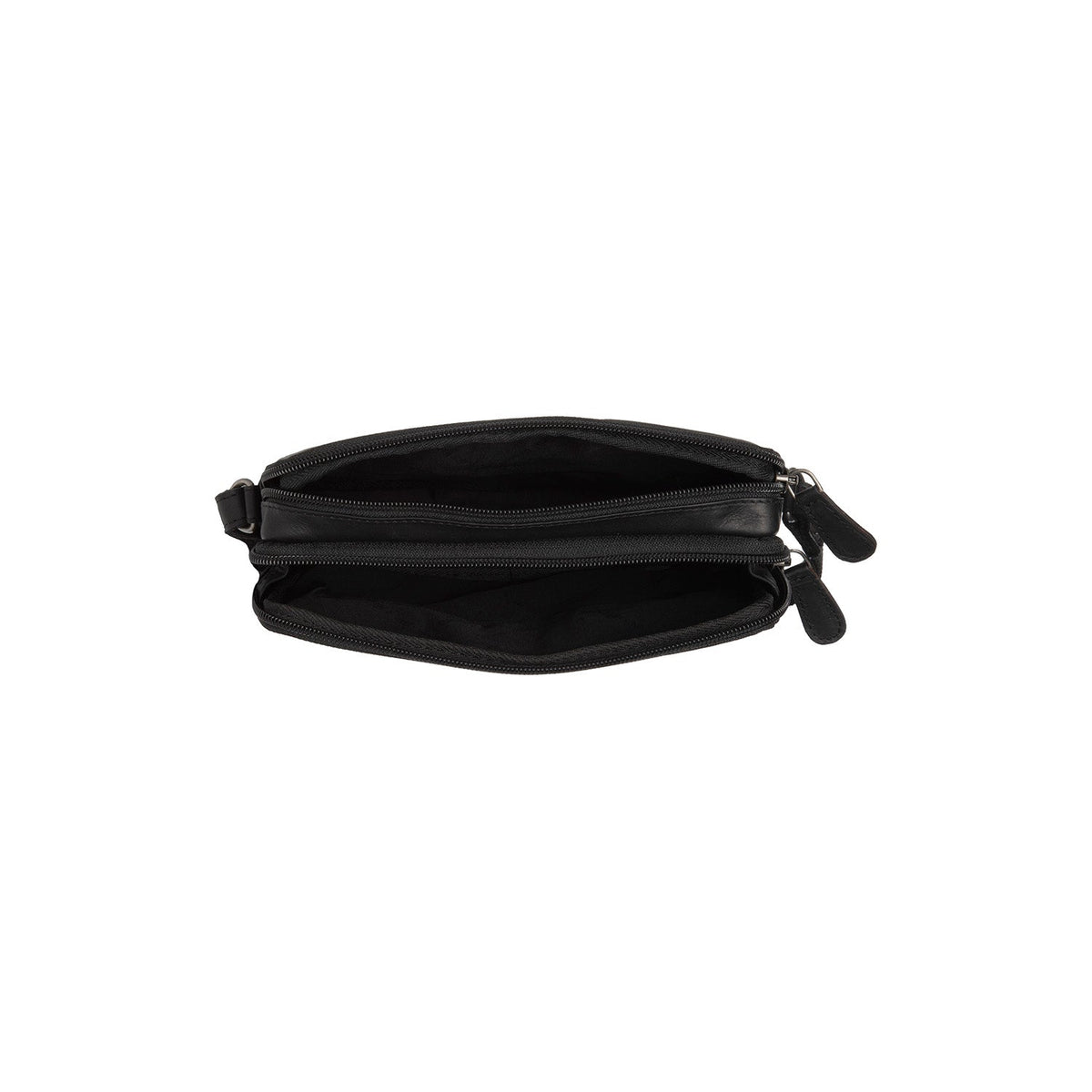
Solid Antique Brass Hardware & Heavy-Duty Dual Zipper Detail on Ellon حقيبة كروس جلدية