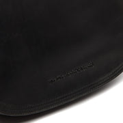 Solid Antique Brass Hardware &amp; Heavy-Duty Dual Zipper Detail on Everglades Full-Grain Leather Crossbody Bag نسائي