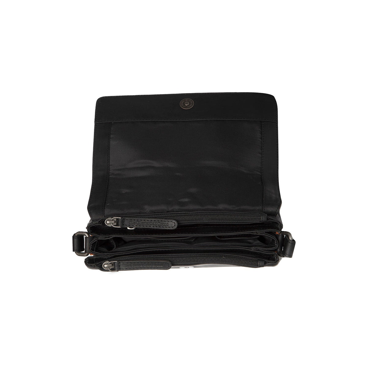 
Solid Antique Brass Hardware & Heavy-Duty Dual Zipper Detail on Forano حقيبة كروس جلدية