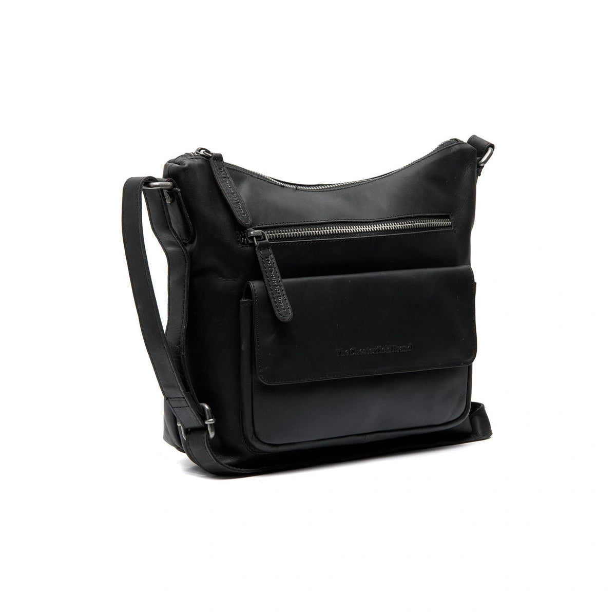 Hailey Full-Grain Leather Crossbody Bag نسائي in Classic 100% Full-Grain Leather - Full Exterior Front Profile View | Buy Online