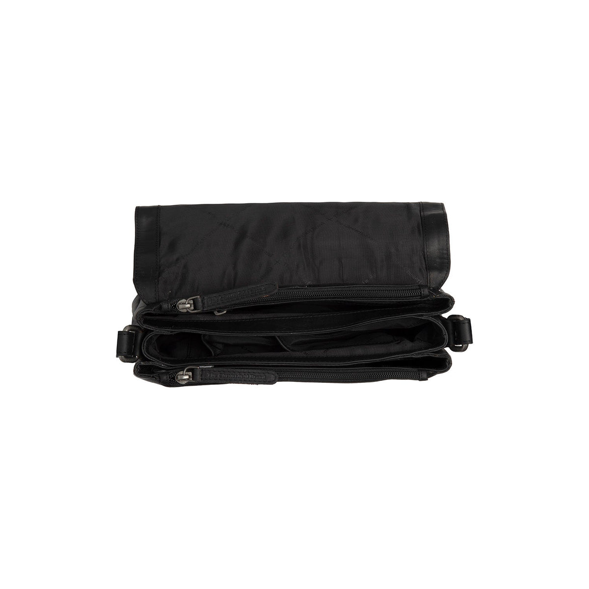 
Solid Antique Brass Hardware & Heavy-Duty Dual Zipper Detail on Laverton حقيبة كروس جلدية