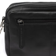 Solid Antique Brass Hardware &amp; Heavy-Duty Dual Zipper Detail on Samui Full-Grain Leather Crossbody Bag نسائي