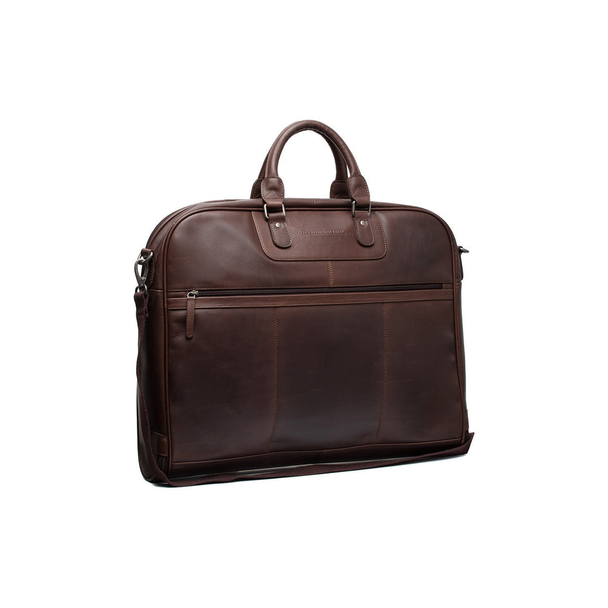 Leather Garment Bag Josh نسائي in Classic 100% Full-Grain Leather - Front Profile View &amp; Tailored Silhouette | Buy Online