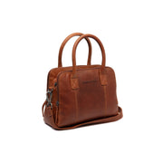 Tailored Rib Cuffs &amp; Hem Craftsmanship Construction Detail on Ezra Full-Grain Leather Handbag نسائي