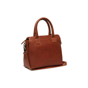 Tailored Rib Cuffs &amp; Hem Craftsmanship Construction Detail on Hermosa Full-Grain Leather Handbag نسائي